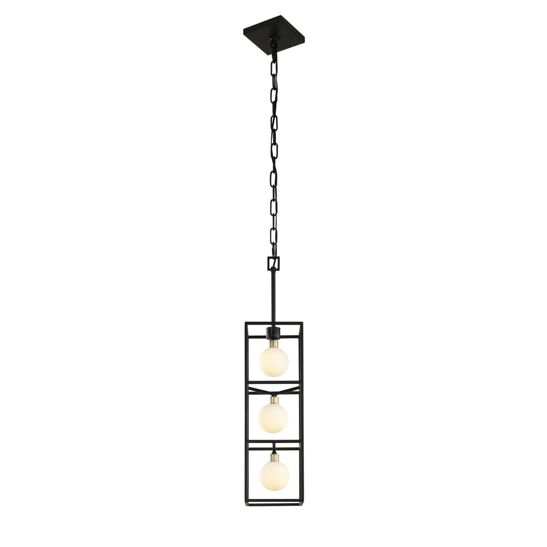 Varaluz Plaza 325F03CBHG Pendant Light - Carbon/Havana Gold