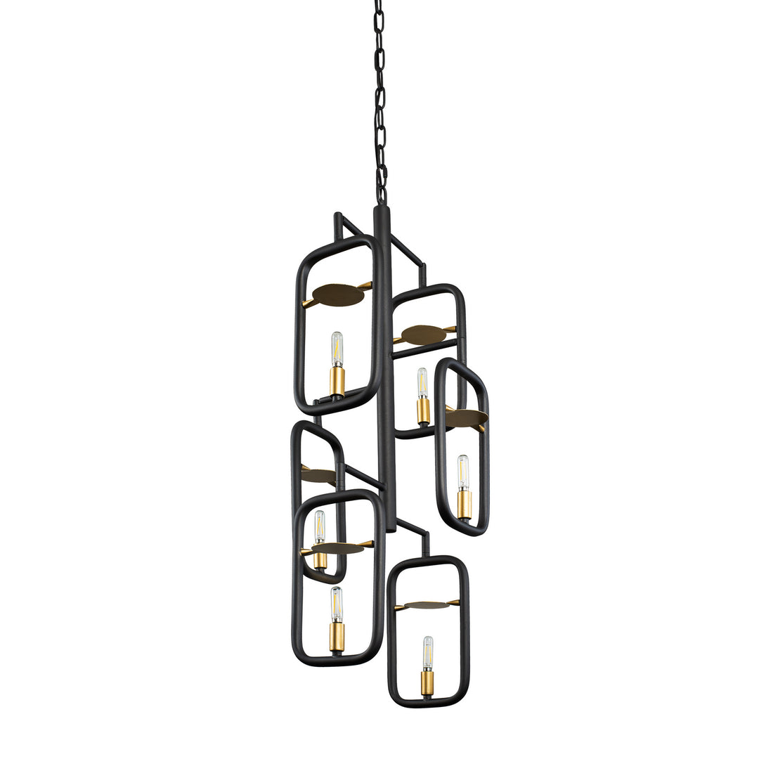 Varaluz Bar None 327F06AGRB Chandelier Light - Aged Gold/Rustic Bronze