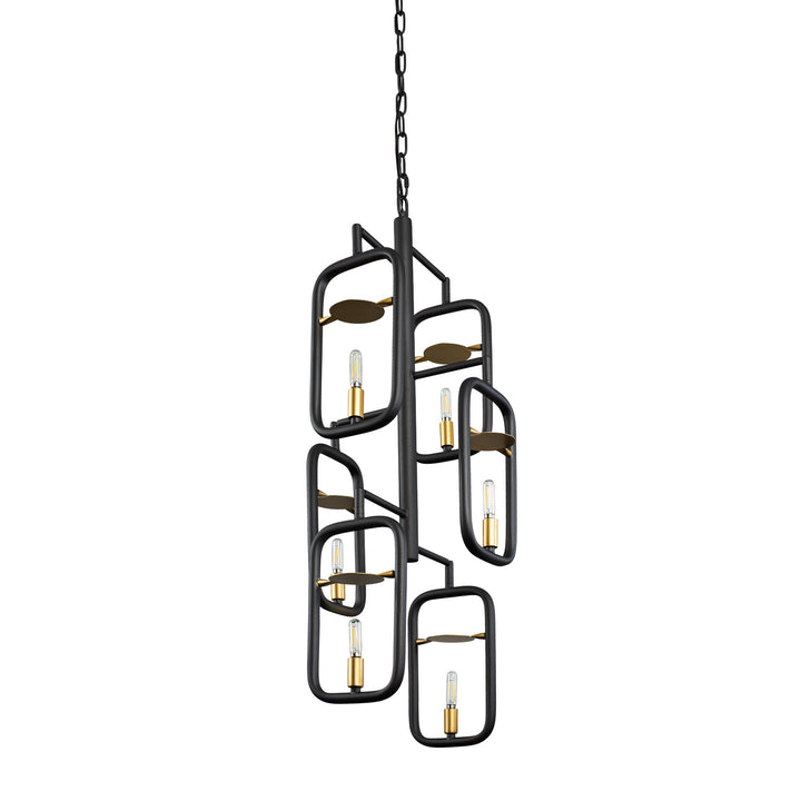 Varaluz Bar None 327F06AGRB Chandelier Light - Aged Gold/Rustic Bronze