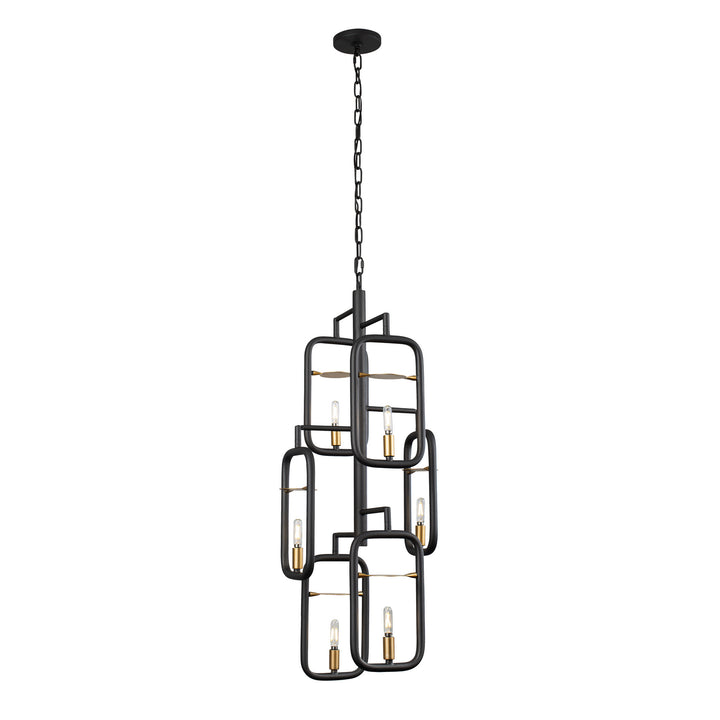 Varaluz Bar None 327F06AGRB Chandelier Light - Aged Gold/Rustic Bronze