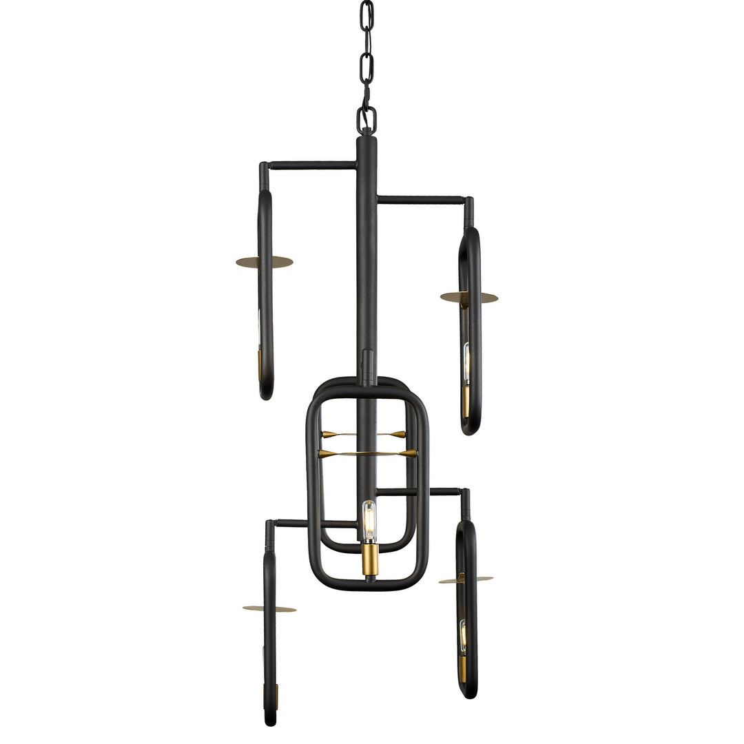 Varaluz Bar None 327F06AGRB Chandelier Light - Aged Gold/Rustic Bronze