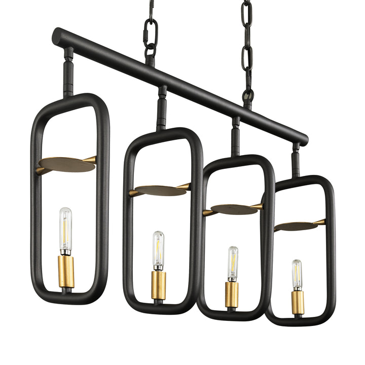 Varaluz Bar None 327N04AGRB Pendant Light - Aged Gold/Rustic Bronze