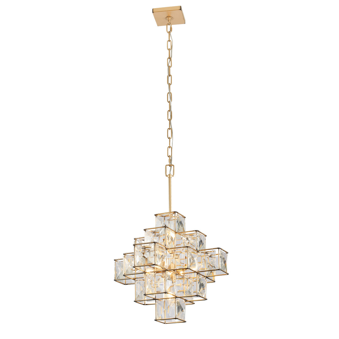 Varaluz Cubic 329P06CG Chandelier Light - Calypso Gold