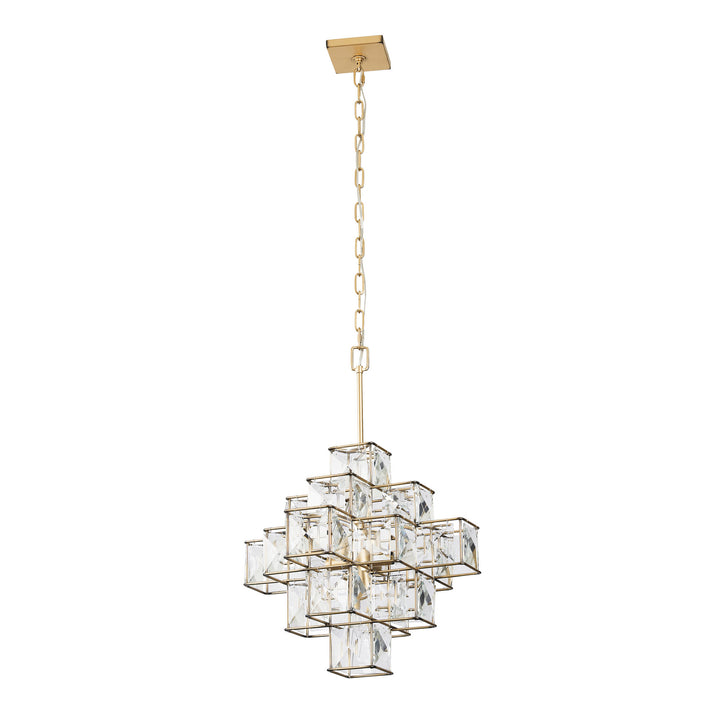 Varaluz Cubic 329P06CG Chandelier Light - Calypso Gold