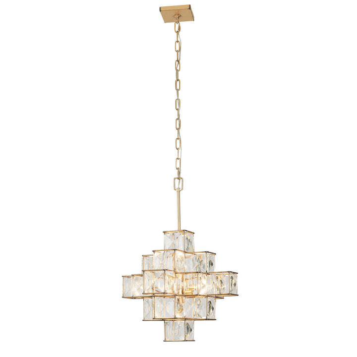 Varaluz Cubic 329P06CG Chandelier Light - Calypso Gold