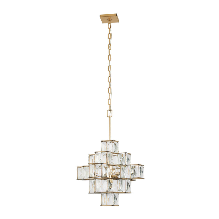 Varaluz Cubic 329P06CG Chandelier Light - Calypso Gold