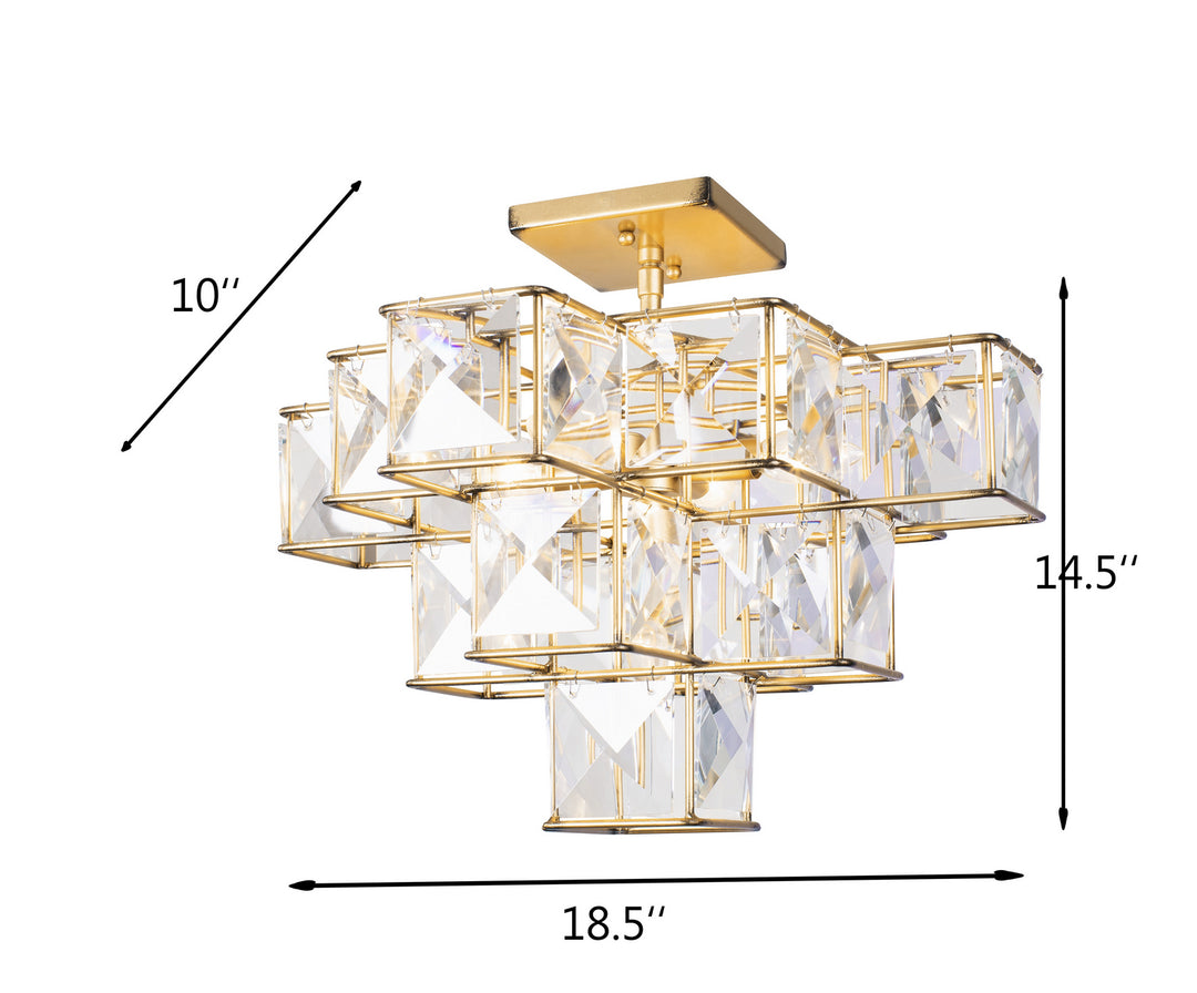 Varaluz Cubic 329S05CG Ceiling Light - Calypso Gold
