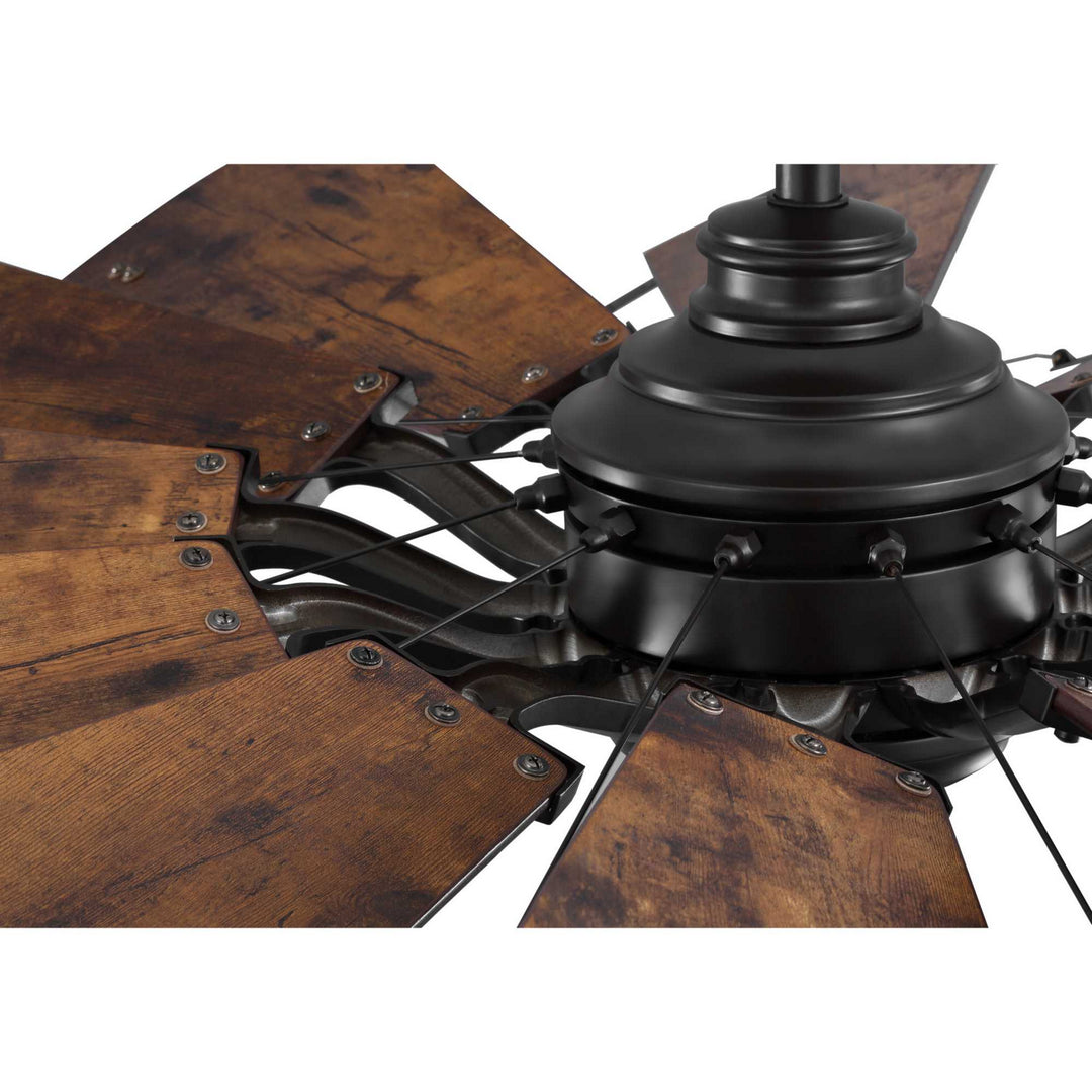 Progress Springer P250000-129 Ceiling Fan - Architectural Bronze, Distressed Walnut/