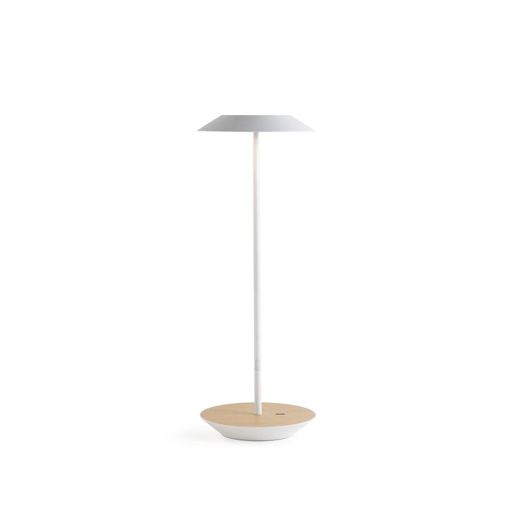 Koncept Lighting RYO-SW-MWT-WOK-DSK Modern Royyo Lamp Matte White, White Oak Base Plate