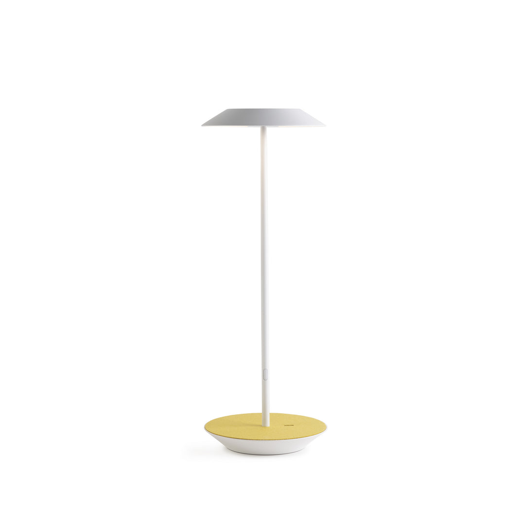 Koncept Lighting RYO-SW-MWT-HDF-DSK Modern Royyo Lamp Matte White, Honeydew Base Plate