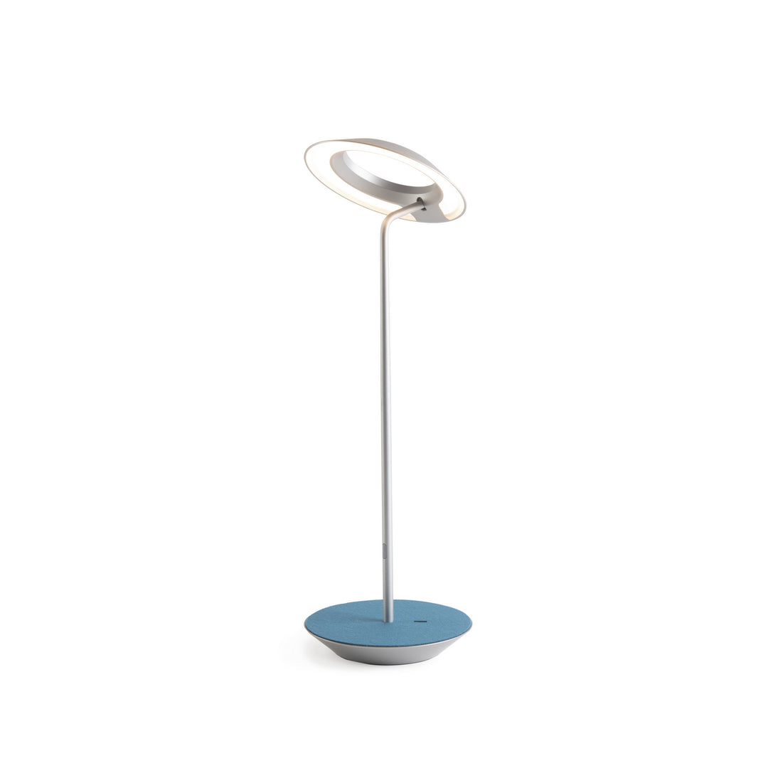 Koncept Lighting RYO-SW-SIL-AZF-DSK Modern Royyo Lamp Silver, Azure Felt Base Plate