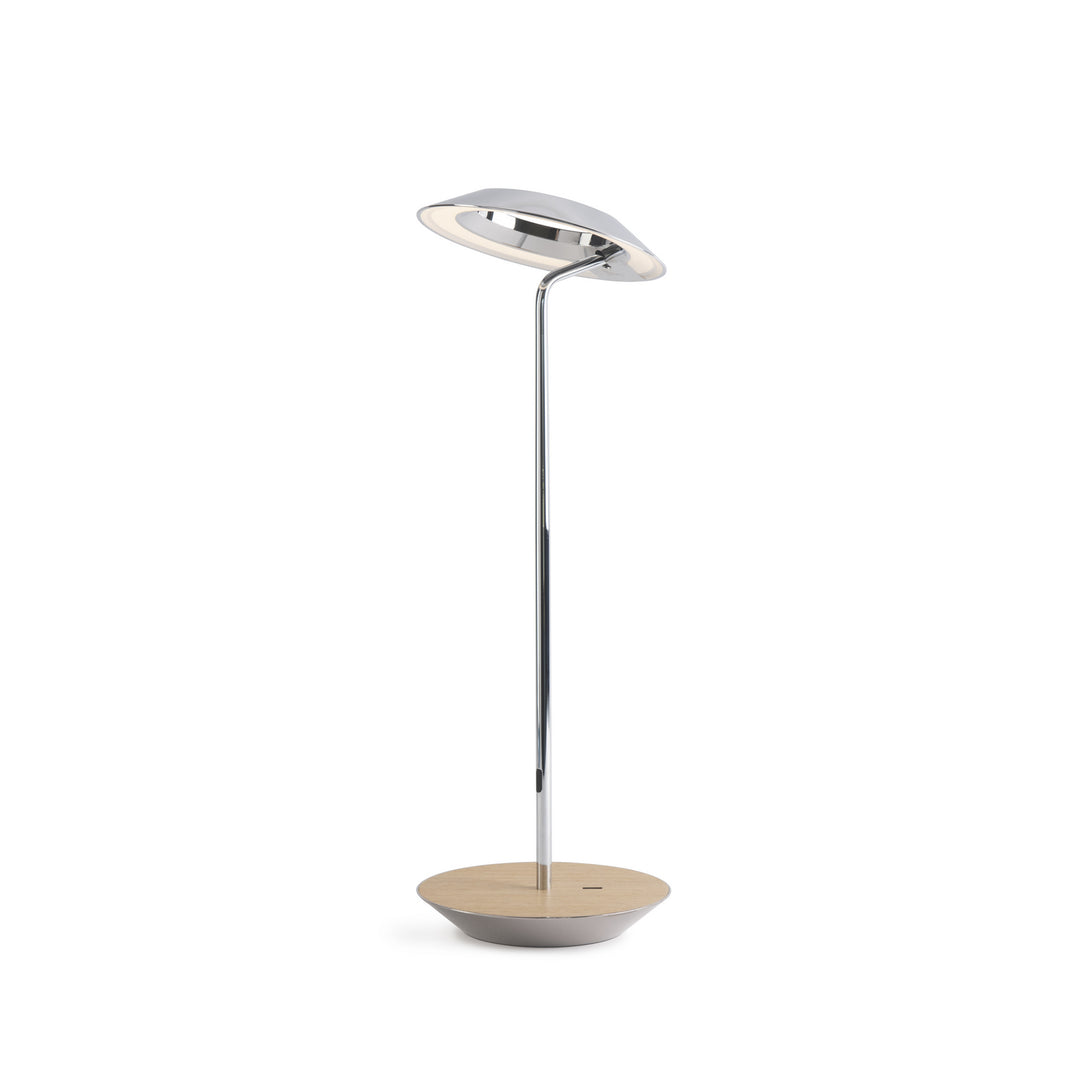 Koncept Lighting RYO-SW-CRM-WOK-DSK Modern Royyo Lamp Chrome, White Oak Base Plate