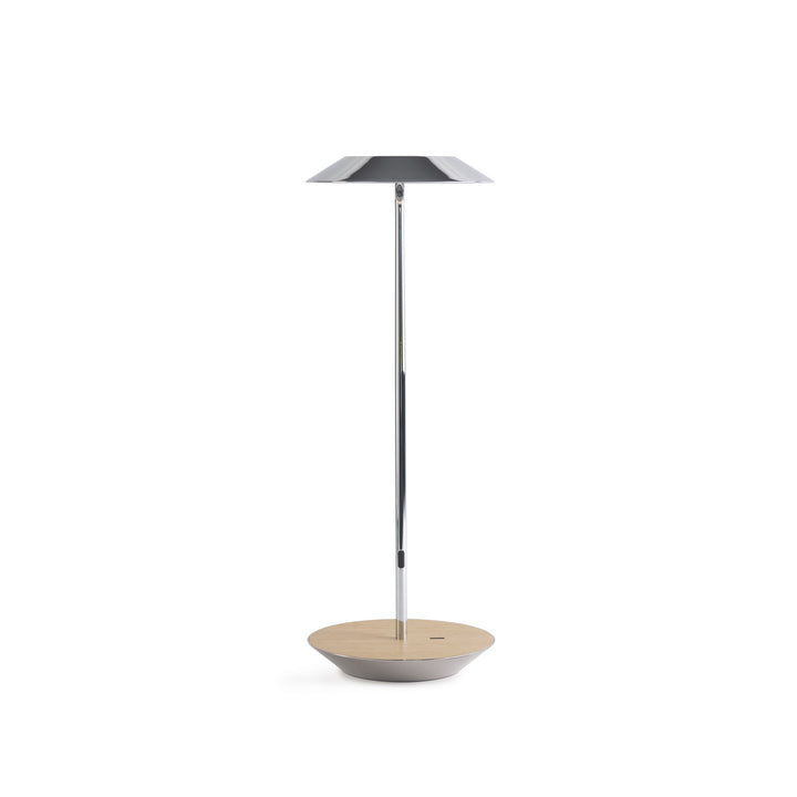 Koncept Lighting RYO-SW-CRM-WOK-DSK Modern Royyo Lamp Chrome, White Oak Base Plate