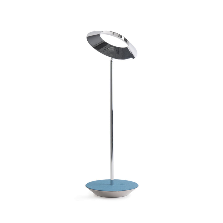 Koncept Lighting RYO-SW-CRM-AZF-DSK Modern Royyo Lamp Chrome, Azure Felt Base Plate