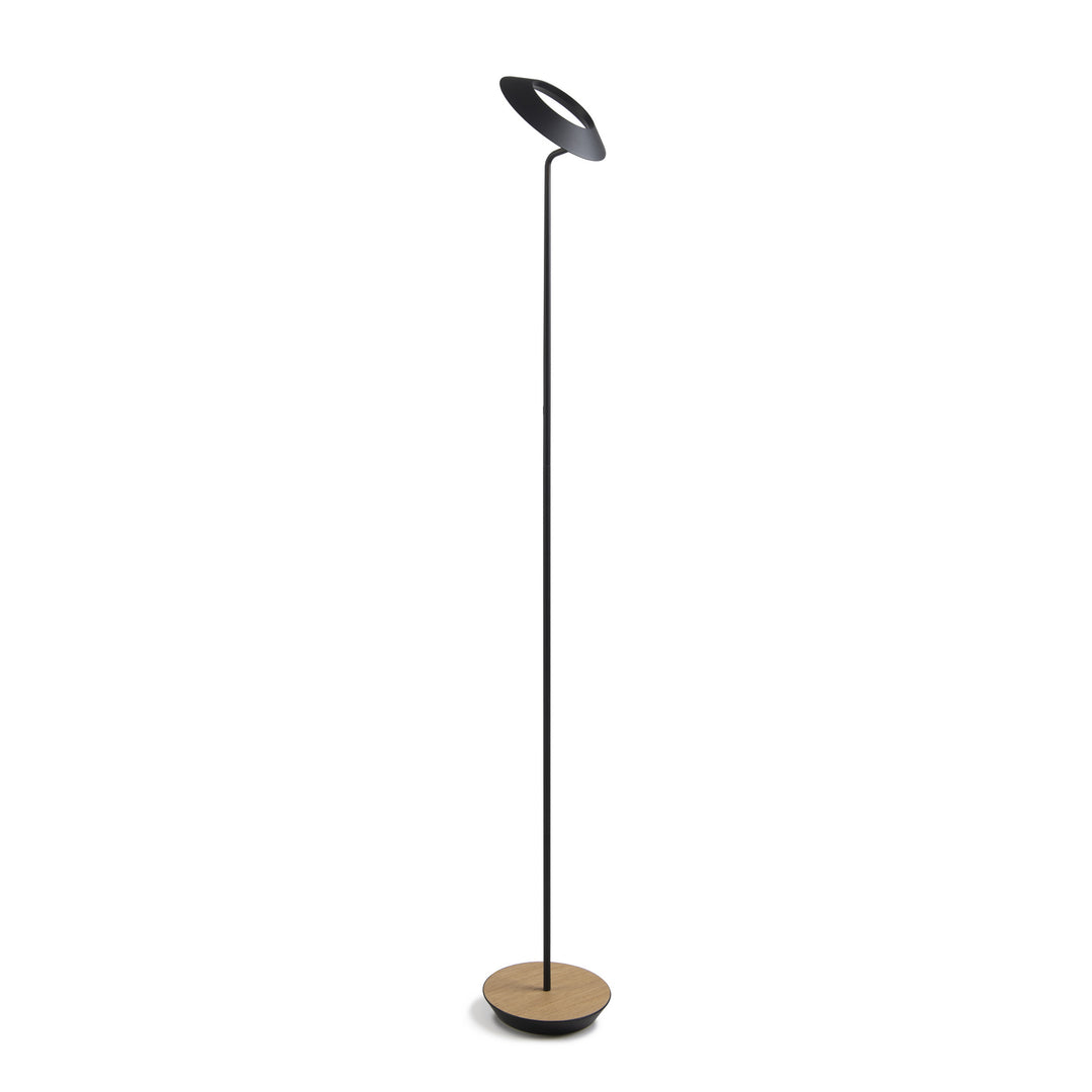 Koncept Lighting RYO-SW-MTB-WOK-FLR Modern Royyo Lamp Matte Black, White Oak Base Plate