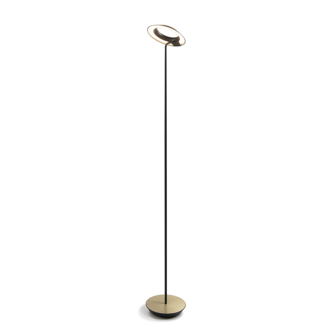 Koncept Lighting RYO-SW-MTB-BRS-FLR Modern Royyo Lamp Matte Black, Brass Base Plate