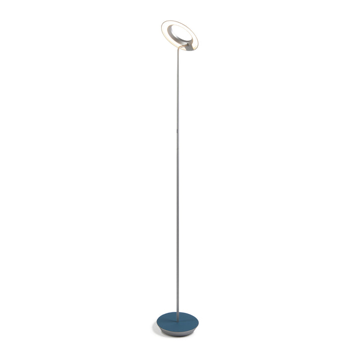 Koncept Lighting RYO-SW-SIL-AZF-FLR Modern Royyo Lamp Silver, Azure Felt Base Plate