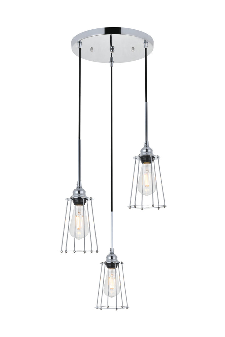 Elegant Auspice LD4047D16C Pendant Light - Chrome