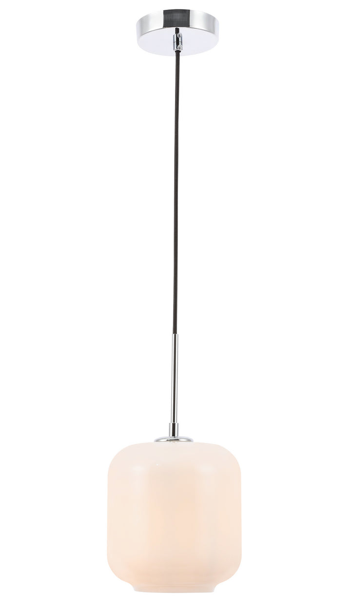 Elegant Collier LD2273C Pendant Light - Chrome And Frosted White Glass