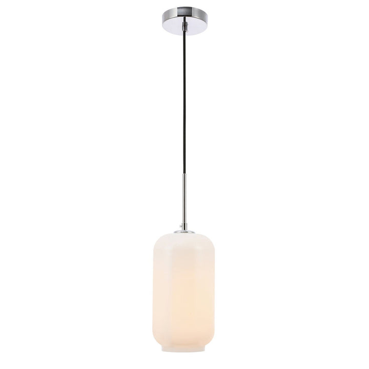 Elegant Collier LD2277C Pendant Light - Chrome And Frosted White Glass