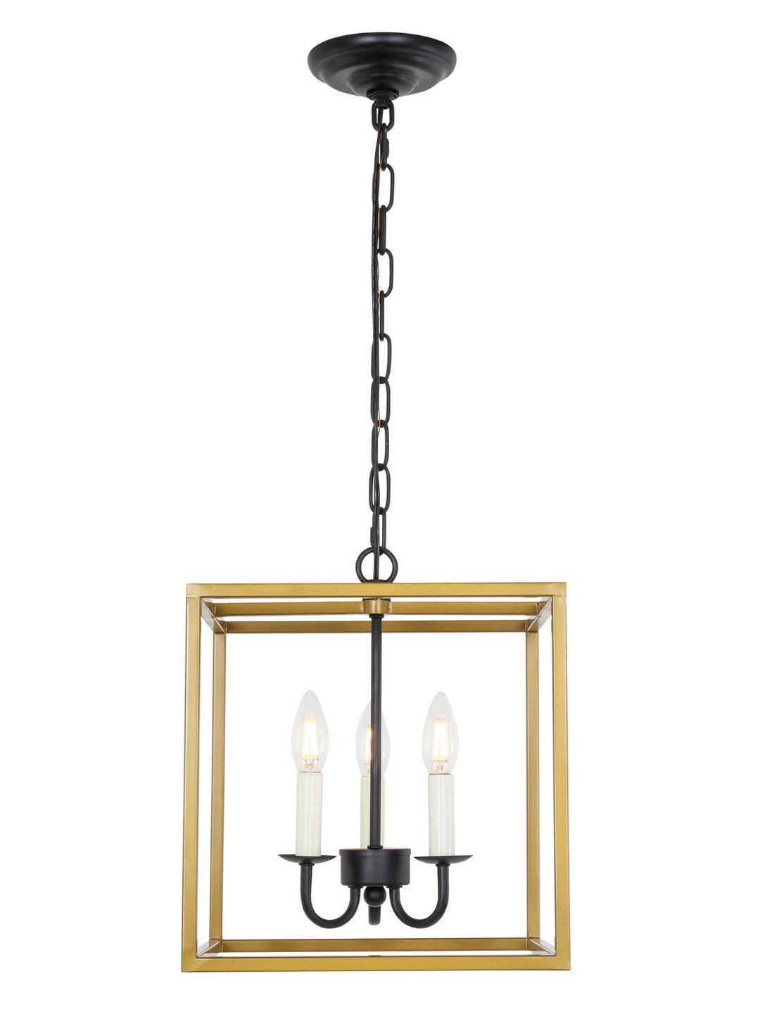 Elegant Eclipse LD6105D12BRBK Pendant Light - Brass And Black