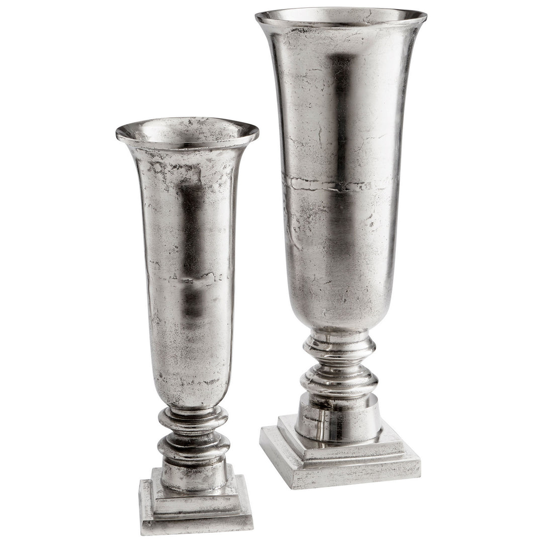 Cyan 10172 Vases & Planters - Raw Nickel