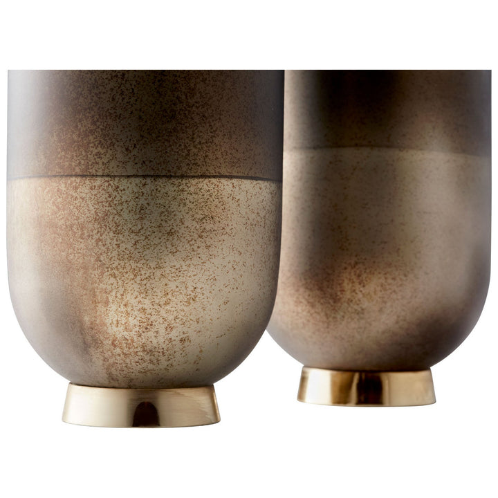 Cyan 10186 Vases & Planters - Black Onyx And Champagne