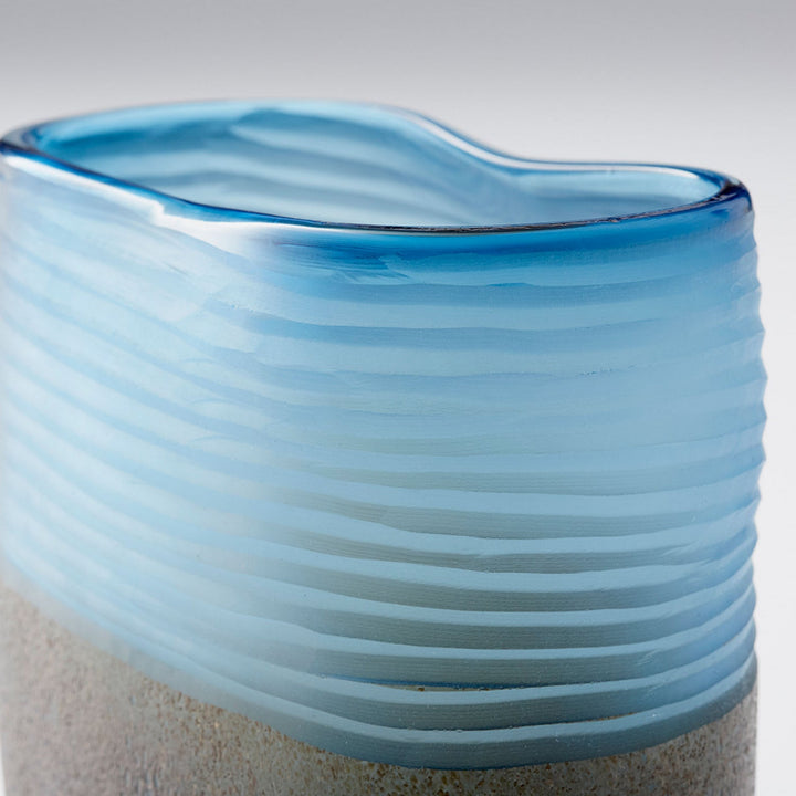 Cyan 10343 Vases & Planters - Blue And Iron Glaze