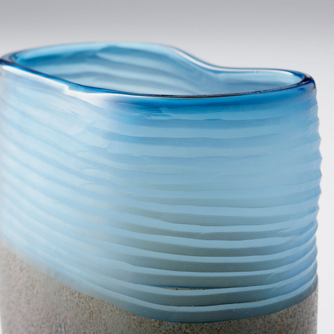 Cyan 10343 Vases & Planters - Blue And Iron Glaze