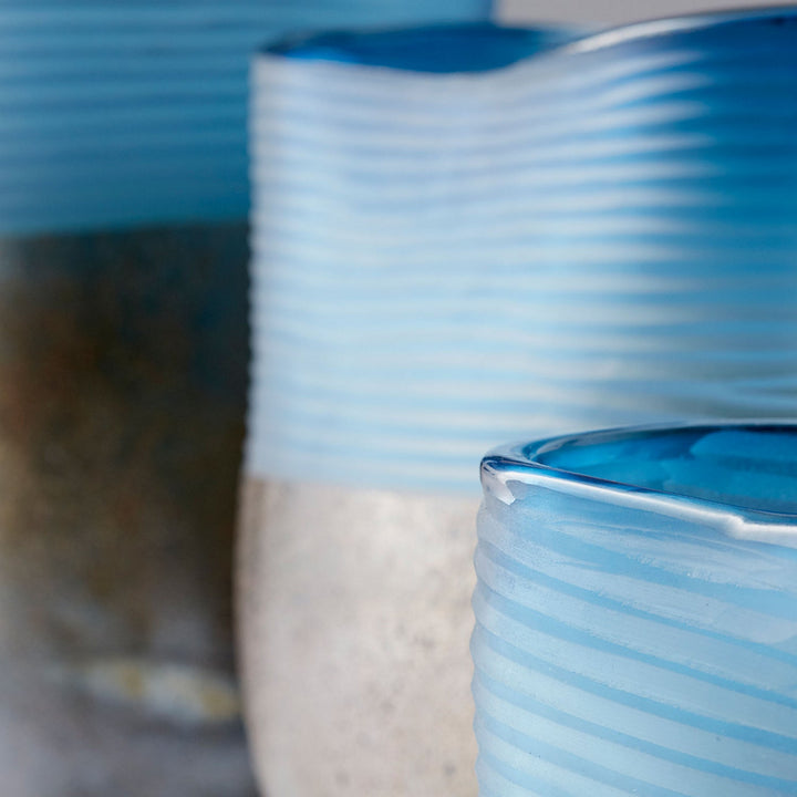 Cyan 10344 Vases & Planters - Blue And Iron Glaze