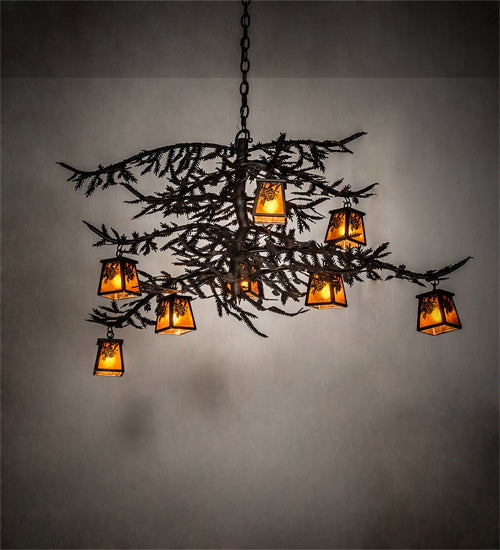 Meyda Tiffany Pine Branch 214270 Chandelier Light - Mahogany Bronze