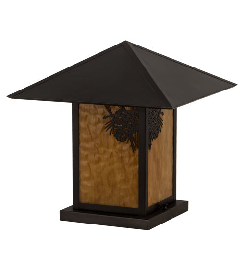 Meyda Tiffany Lighting 41061 Seneca One Light Pier Mount Outdoor Bronze / Dark