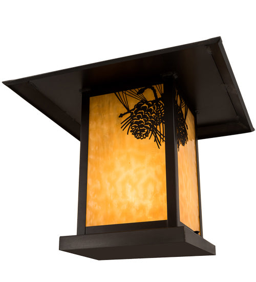 Meyda Tiffany Lighting 41061 Seneca One Light Pier Mount Outdoor Bronze / Dark