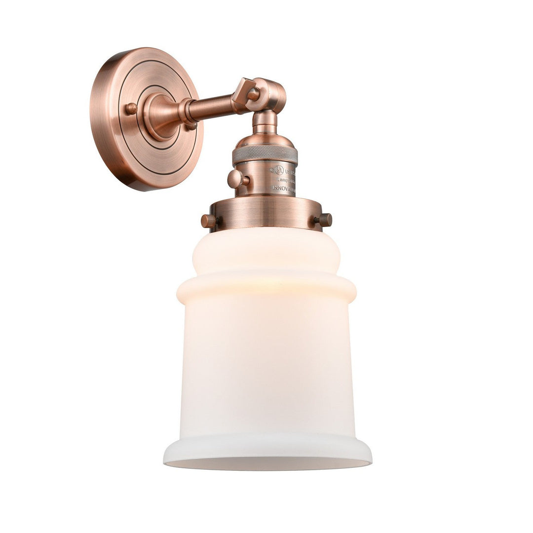 Innovations Franklin Restoration 203SW-AC-G181-LED Wall Sconce Light - Antique Copper