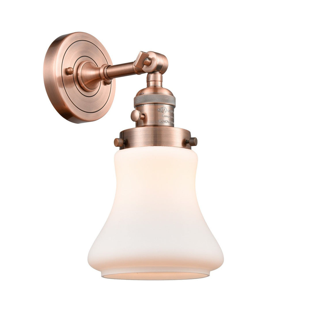 Innovations Franklin Restoration 203SW-AC-G191-LED Wall Sconce Light - Antique Copper