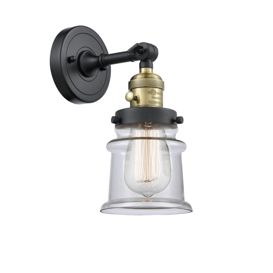 Innovations Franklin Restoration 203SW-BAB-G182S-LED Wall Sconce Light - Black Antique Brass