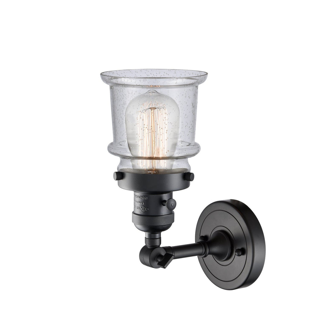 Innovations Franklin Restoration 203SW-BK-G184S Wall Sconce Light - Matte Black