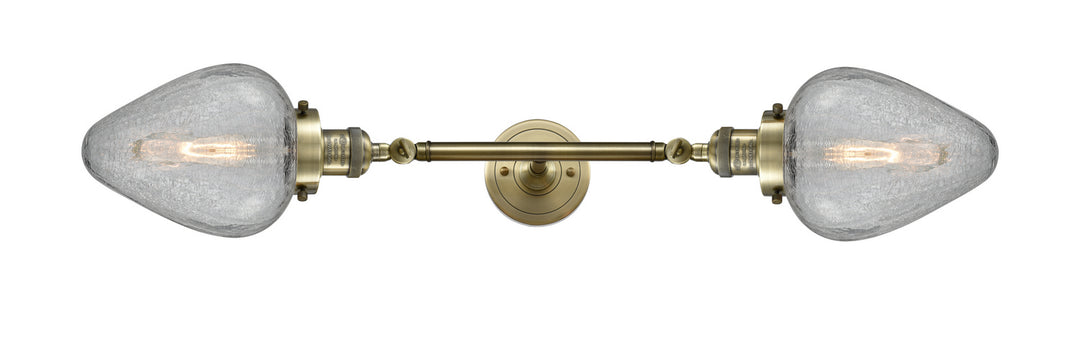 Innovations Franklin Restoration 208L-AB-G165 Bath Vanity Light 7 in. wide - Antique Brass
