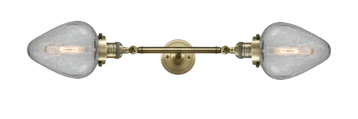Innovations Franklin Restoration 208L-AB-G165 Bath Vanity Light 7 in. wide - Antique Brass