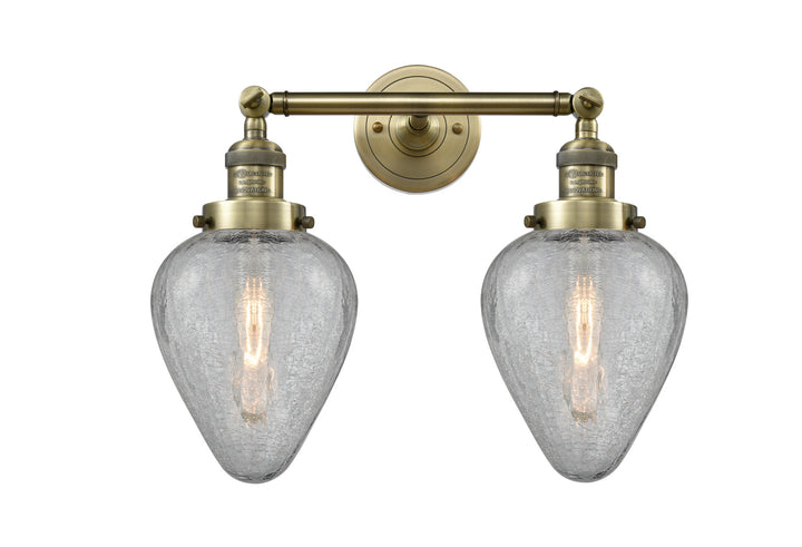 Innovations Franklin Restoration 208L-AB-G165 Bath Vanity Light 7 in. wide - Antique Brass