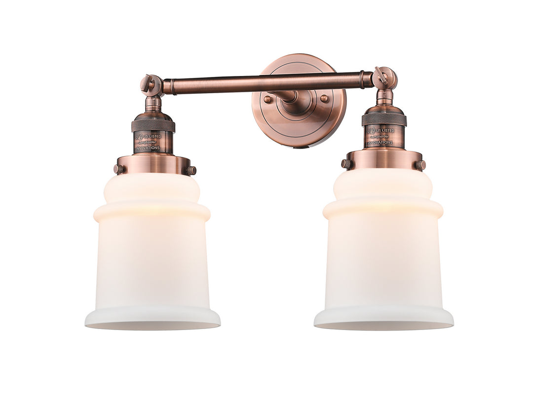 Innovations Franklin Restoration 208L-AC-G181-LED Bath Vanity Light 6 in. wide - Antique Copper