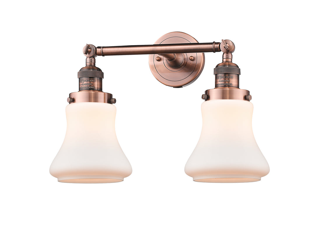 Innovations Franklin Restoration 208L-AC-G191-LED Bath Vanity Light 7 in. wide - Antique Copper