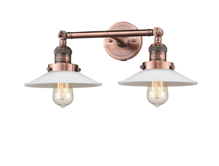 Innovations Franklin Restoration 208L-AC-G1-LED Bath Vanity Light 9 in. wide - Antique Copper