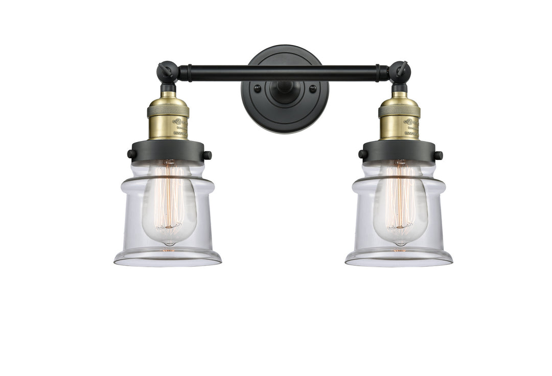 Innovations Franklin Restoration 208L-BAB-G182S-LED Bath Vanity Light 6 in. wide - Black Antique Brass