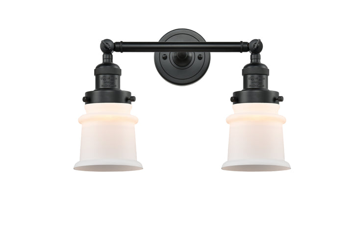 Innovations Franklin Restoration 208L-BK-G181S-LED Bath Vanity Light 6 in. wide - Matte Black