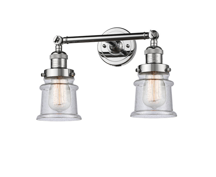 Innovations Franklin Restoration 208L-PC-G184S-LED Bath Vanity Light 6 in. wide - Polished Chrome