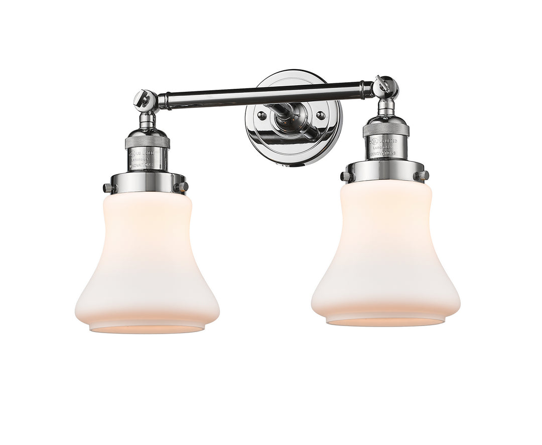 Innovations Franklin Restoration 208L-PC-G191-LED Bath Vanity Light 7 in. wide - Polished Chrome