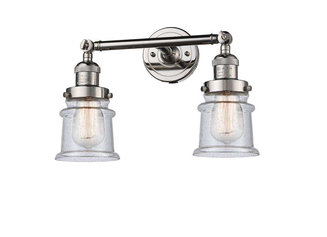 Innovations Franklin Restoration 208L-PN-G184S-LED Bath Vanity Light 6 in. wide - Polished Nickel