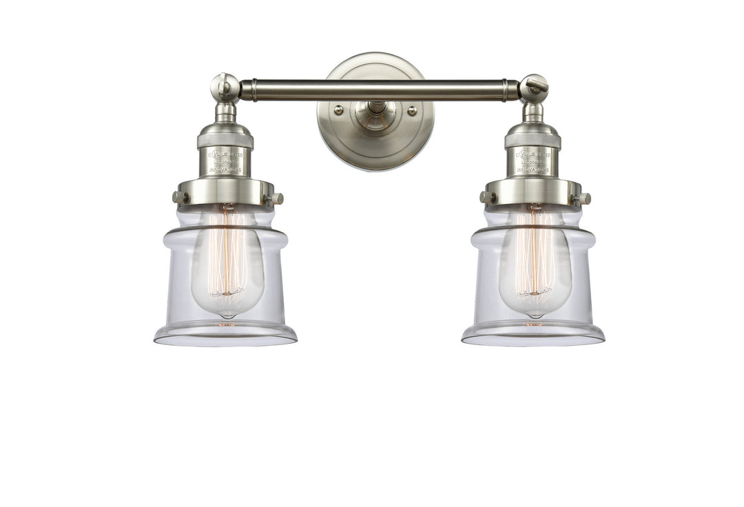 Innovations Franklin Restoration 208L-SN-G182S-LED Bath Vanity Light 6 in. wide - Brushed Satin Nickel