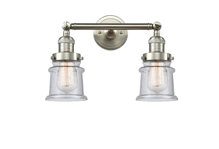 Innovations Franklin Restoration 208L-SN-G184S-LED Bath Vanity Light 6 in. wide - Brushed Satin Nickel